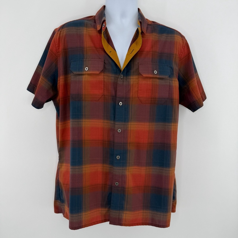 Kuhl Response Shirt Mens Large Plaid Short Sleeve Hiking Camping UPF 30 - Picture 3 of 14